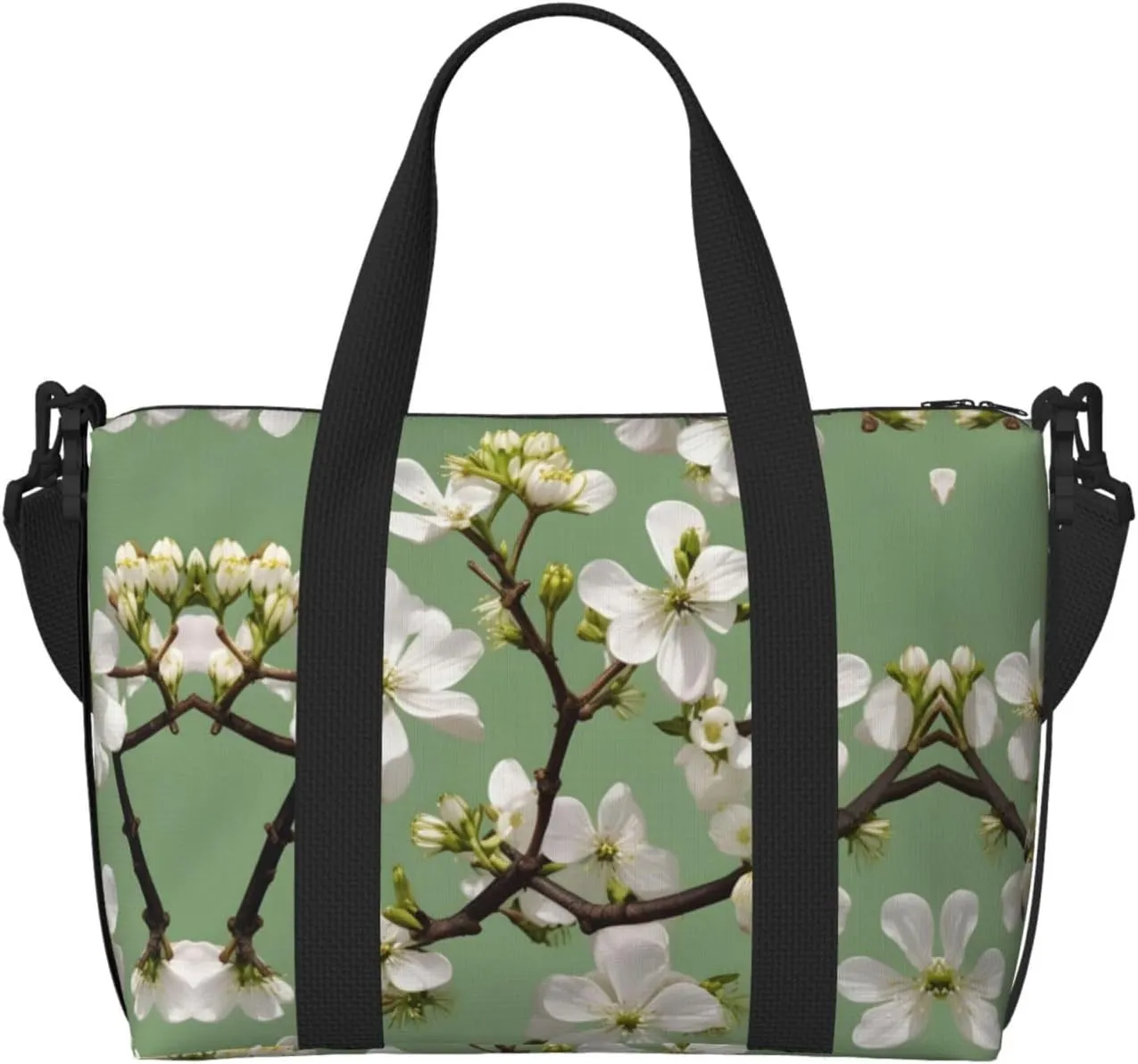 Dogwood Blossoms print Travel Duffel Bag,workout duffel bag, overnight shoulder Bag,Weekender Bag for Women Men