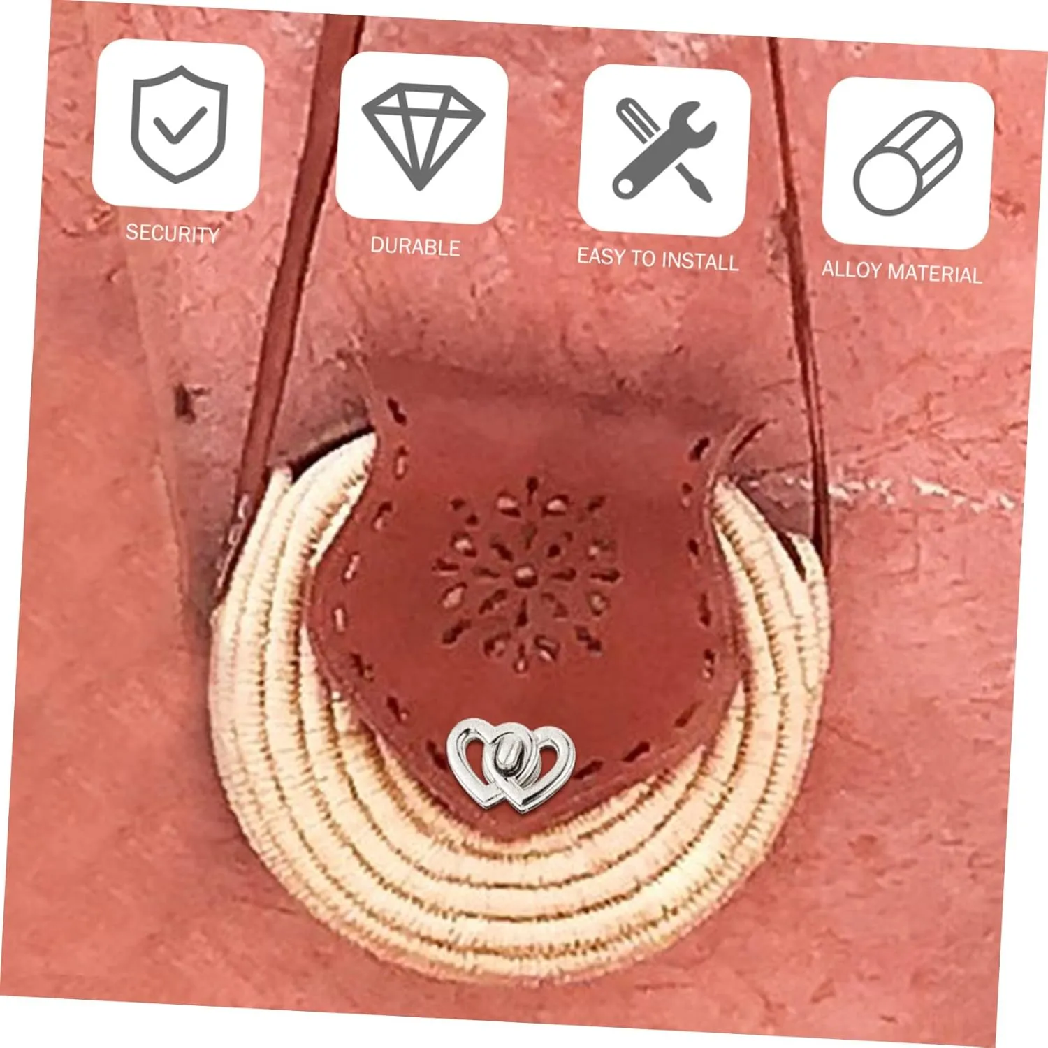 DOITOOL Sets DIY Handbag Accessories Turn Locks for Purse Metal Lock Buckles Classic Design Alloy Material Small Size Pcs