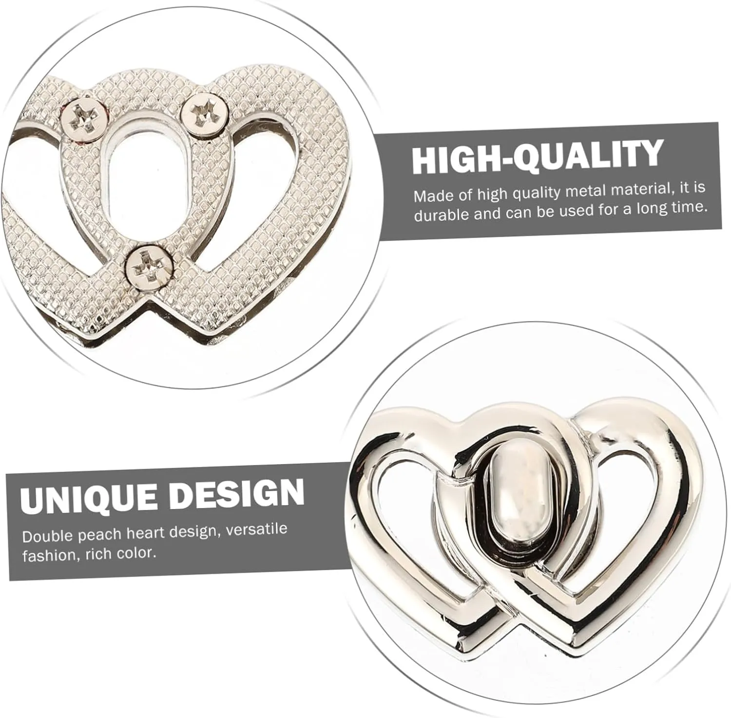 DOITOOL Sets DIY Handbag Accessories Turn Locks for Purse Metal Lock Buckles Classic Design Alloy Material Small Size Pcs