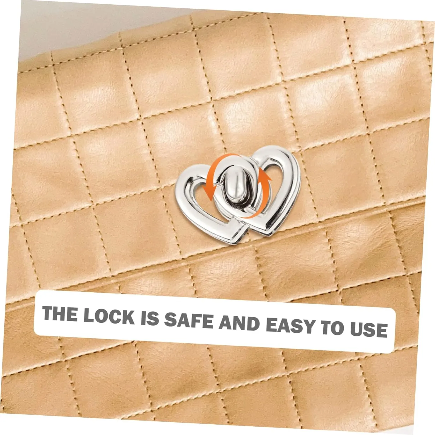 DOITOOL Sets DIY Handbag Accessories Turn Locks for Purse Metal Lock Buckles Classic Design Alloy Material Small Size Pcs