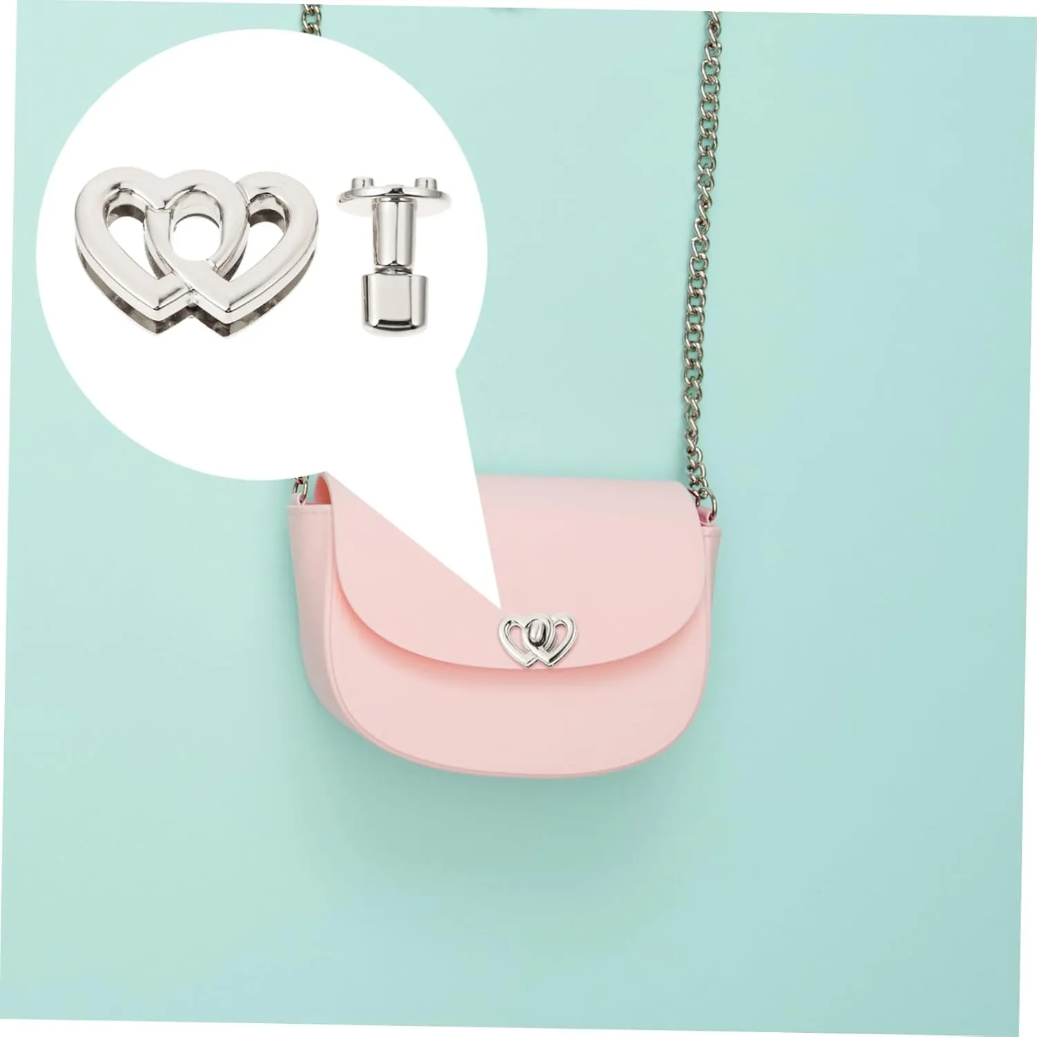 DOITOOL Sets DIY Handbag Accessories Turn Locks for Purse Metal Lock Buckles Classic Design Alloy Material Small Size Pcs