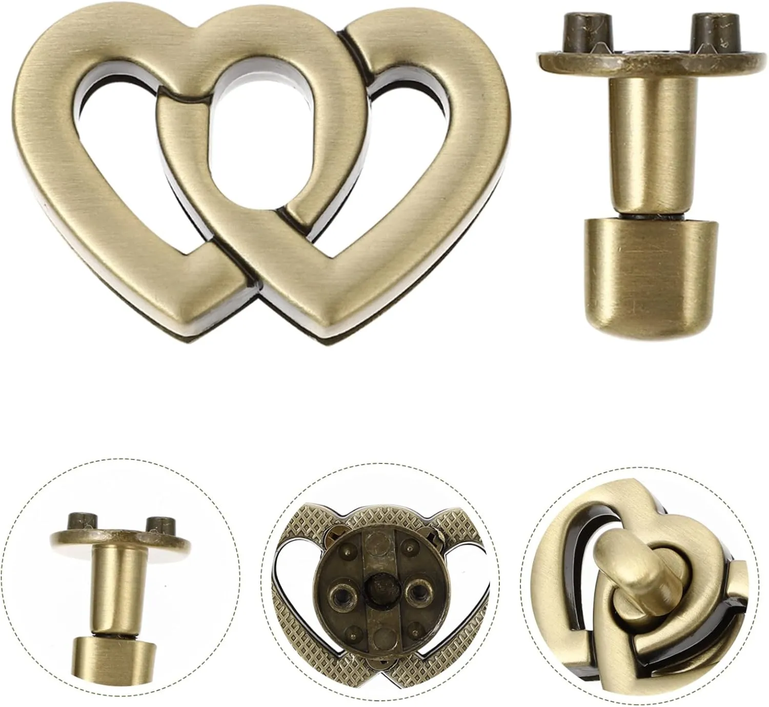 DOITOOL Sets Metal Turn Locks Travel Locks Handbag Accessories Purse Bag for Women's Handbags Pcs