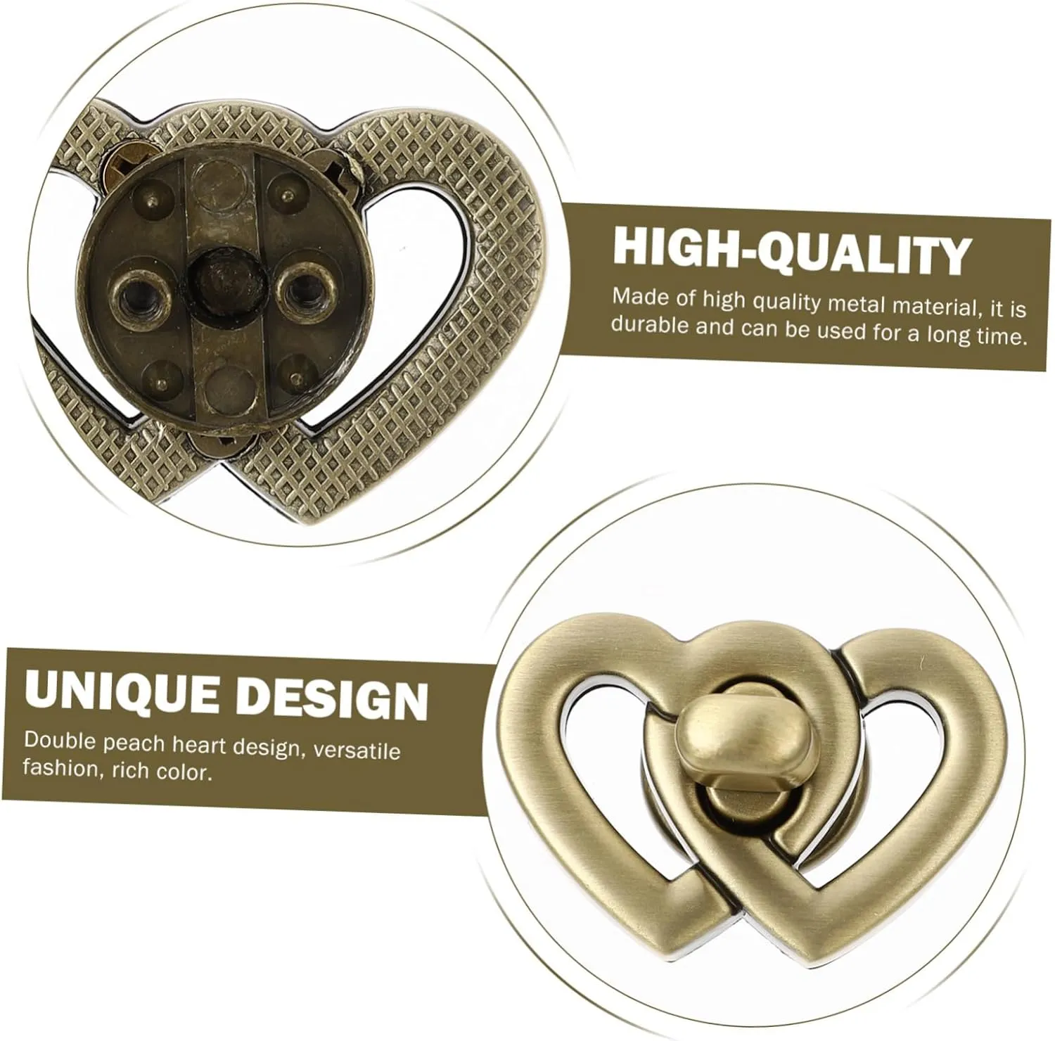 DOITOOL Sets Metal Turn Locks Travel Locks Handbag Accessories Purse Bag for Women's Handbags Pcs
