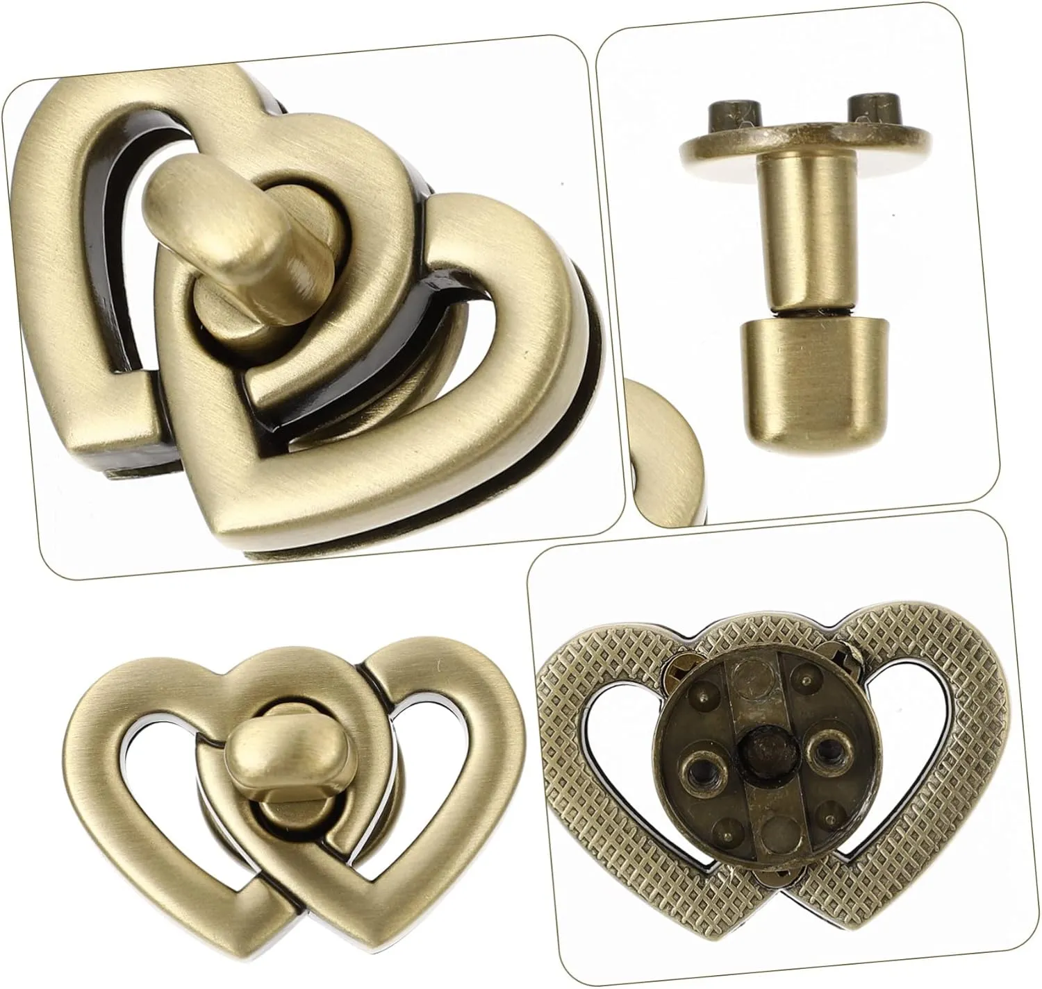 DOITOOL Sets Metal Turn Locks Travel Locks Handbag Accessories Purse Bag for Women's Handbags Pcs