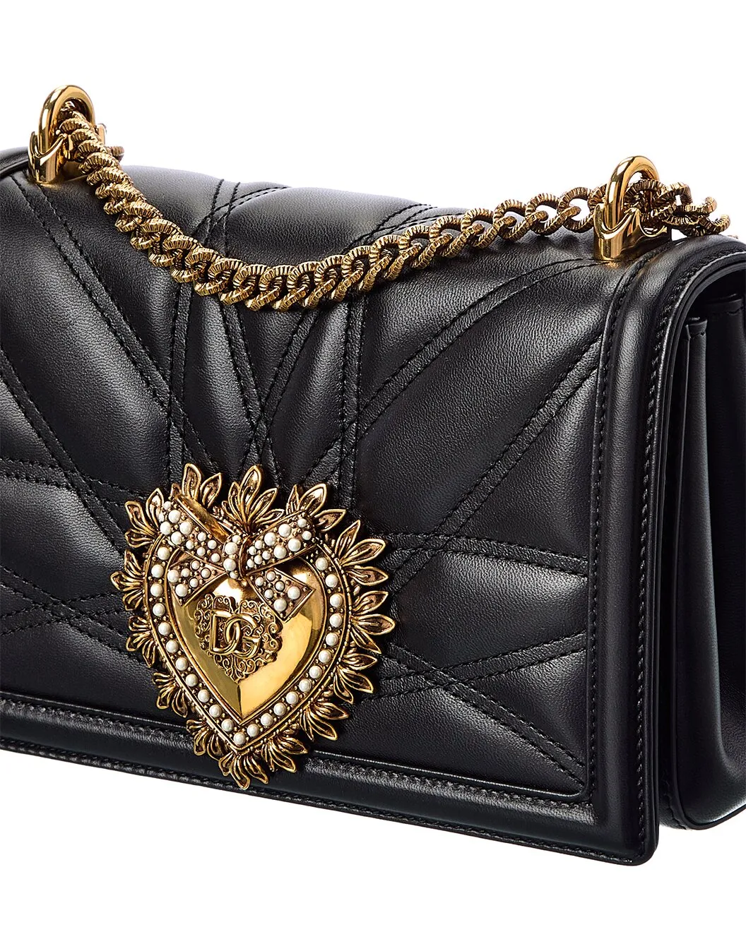 Dolce & Gabbana Devotion Leather Shoulder Bag