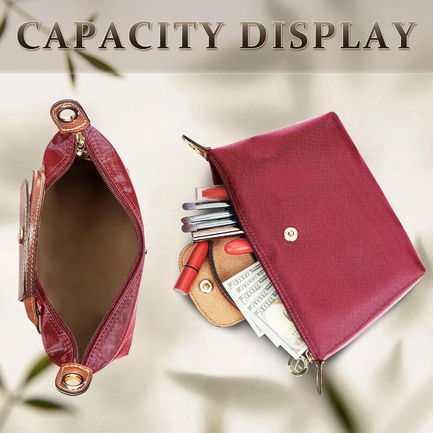 DOMAT Crossbody Bag for Women, Chic Lightweight Purse with Leather Top-handle, Compact Clutch Bag, Shoulder Handbag