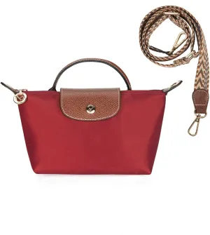 DOMAT Crossbody Bag for Women, Chic Lightweight Purse with Leather Top-handle, Compact Clutch Bag, Shoulder Handbag
