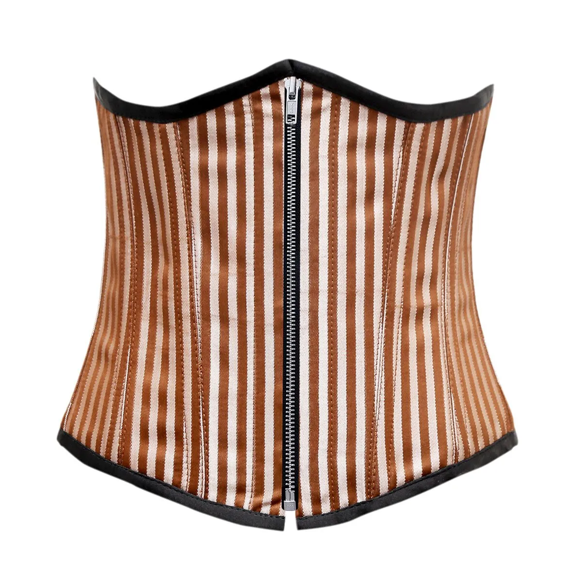 Drouin Brown Silver Brocade Underbust Corset