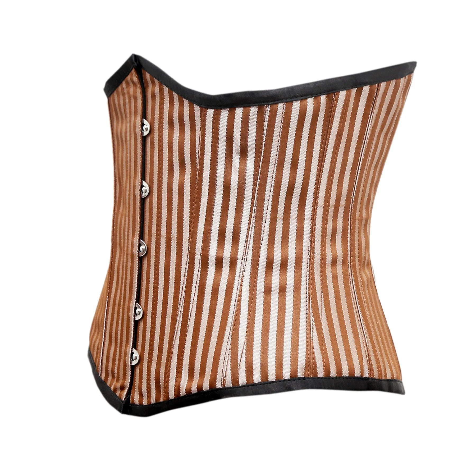 Drouin Brown Silver Brocade Underbust Corset