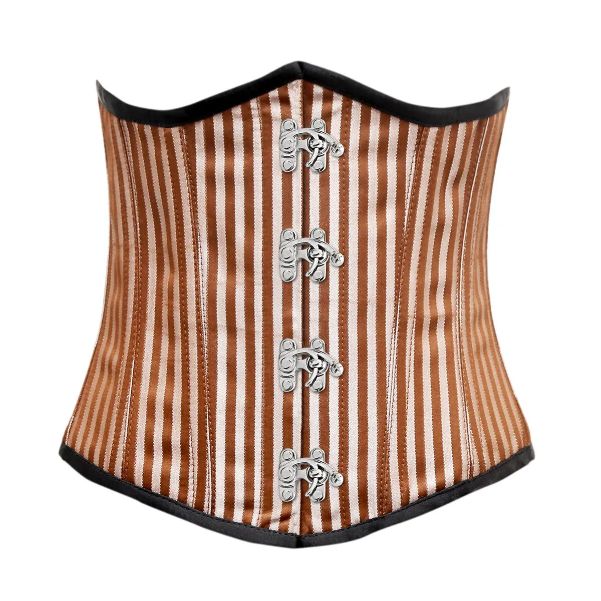 Drouin Brown Silver Brocade Underbust Corset