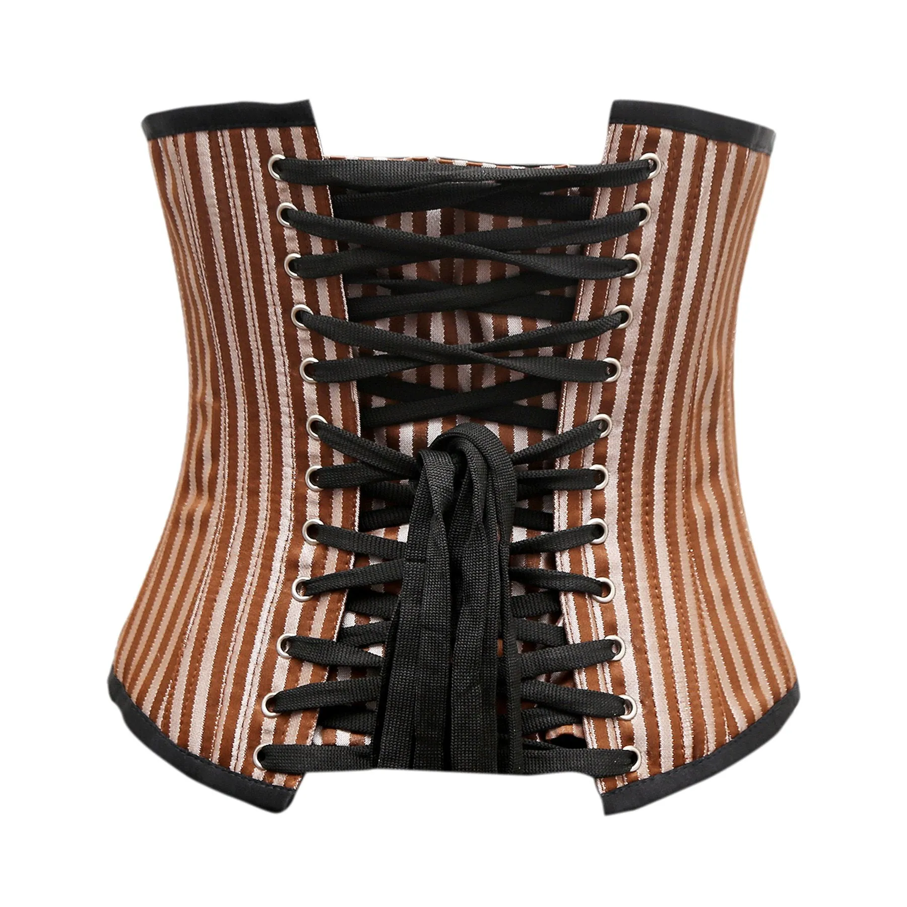 Drouin Brown Silver Brocade Underbust Corset