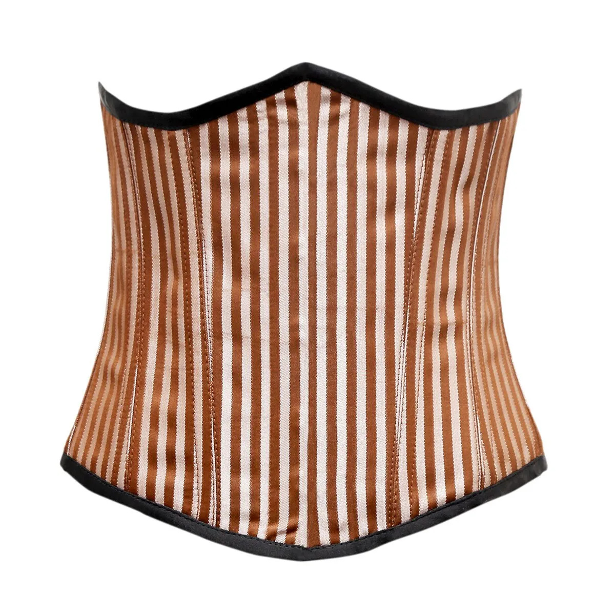 Drouin Brown Silver Brocade Underbust Corset