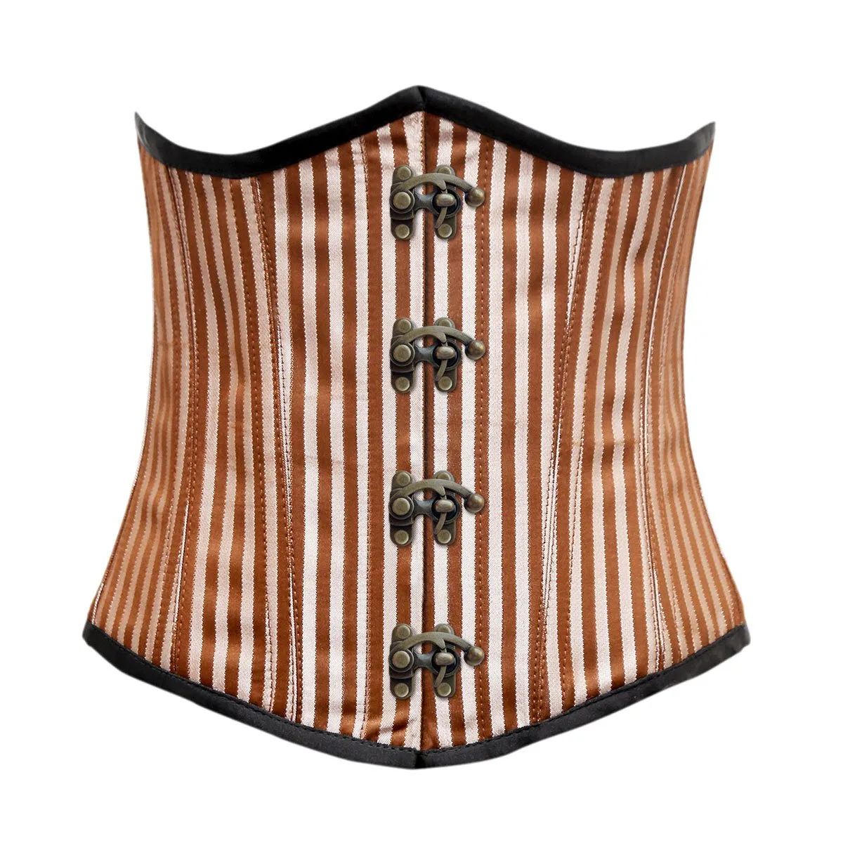 Drouin Brown Silver Brocade Underbust Corset