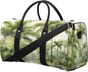 Duffel Bags Coconut Palm Large Tote Bag Tropical Palm Trees Overnight Travel Bags for Women Men Lightweight Duffel Bag Adjustable Strap Carry On Bag Waterproof Gym Travel Bag