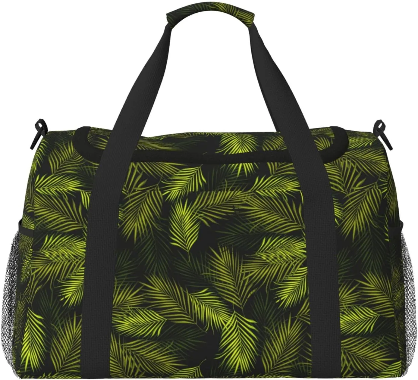 Duffle Bag for Travel, Tropical Palm Leaves Fern Leaf Weekender Overnight Duffel Bag, Carry On Bag Gym Bag for Women Men, Personal Item Travel Bag