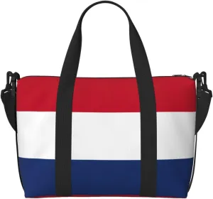 Dutch flag print Womens travel bags, weekender carry on for women, sports Gym Bag, Overnight Carry on Bag