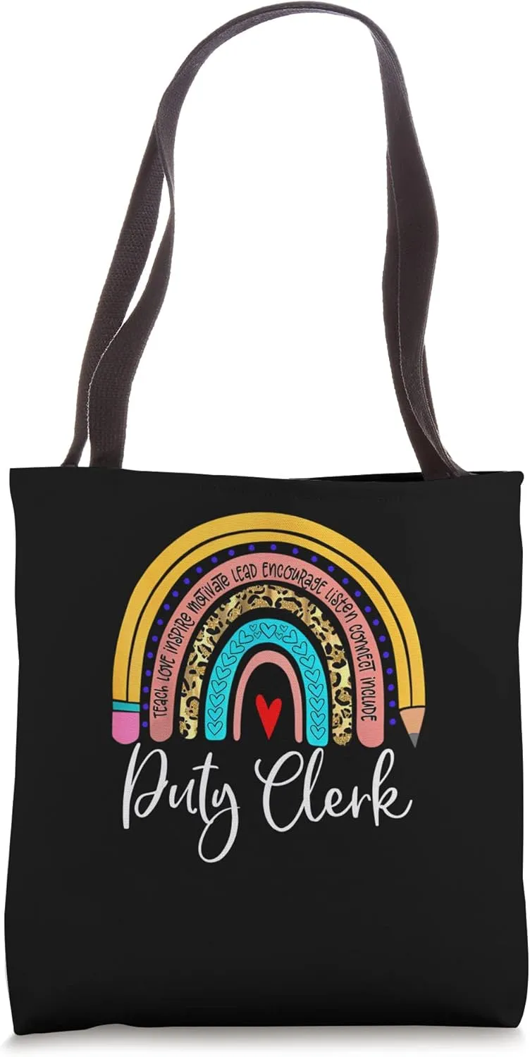 Duty Clerk Rainbow Leopard Legal Justice legitimate Tote Bag