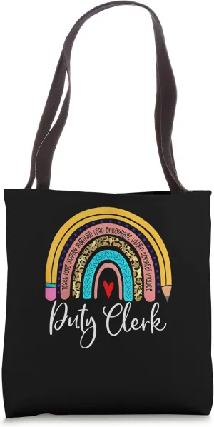 Duty Clerk Rainbow Leopard Legal Justice legitimate Tote Bag