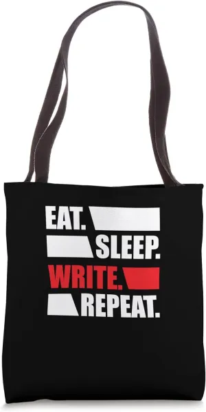 Eat Sleep Write Repeat - Journalist Tote Bag