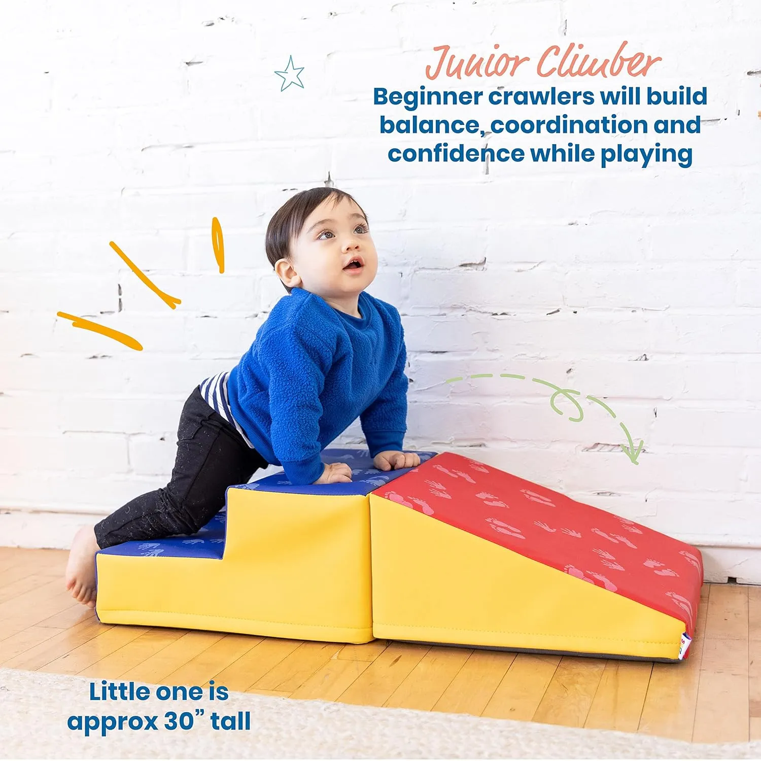 ECR4Kids SoftZone Junior Little Me Climb and Slide, Beginner Climber, Assorted, 2-Piece
