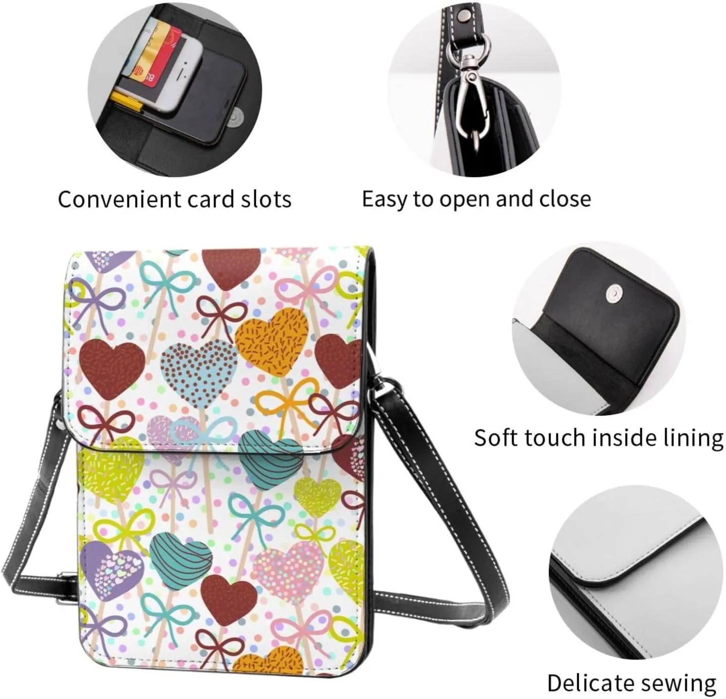 El Salvador Flag Leather Crossbody Phone Purse for Women Cute Wallet Bags Lightweight Mini Sling Bag