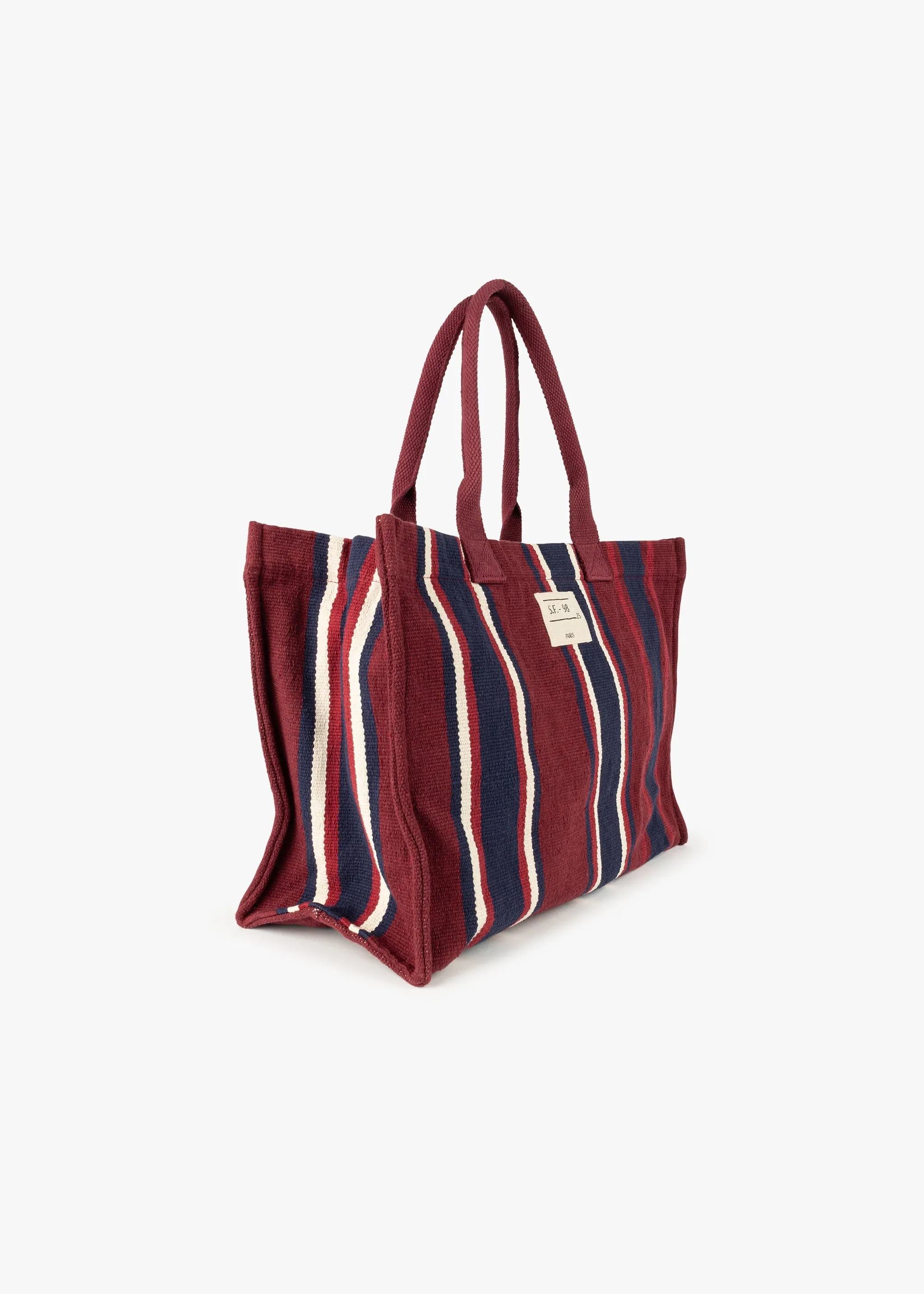 'Eliana' Striped Tote Bag
