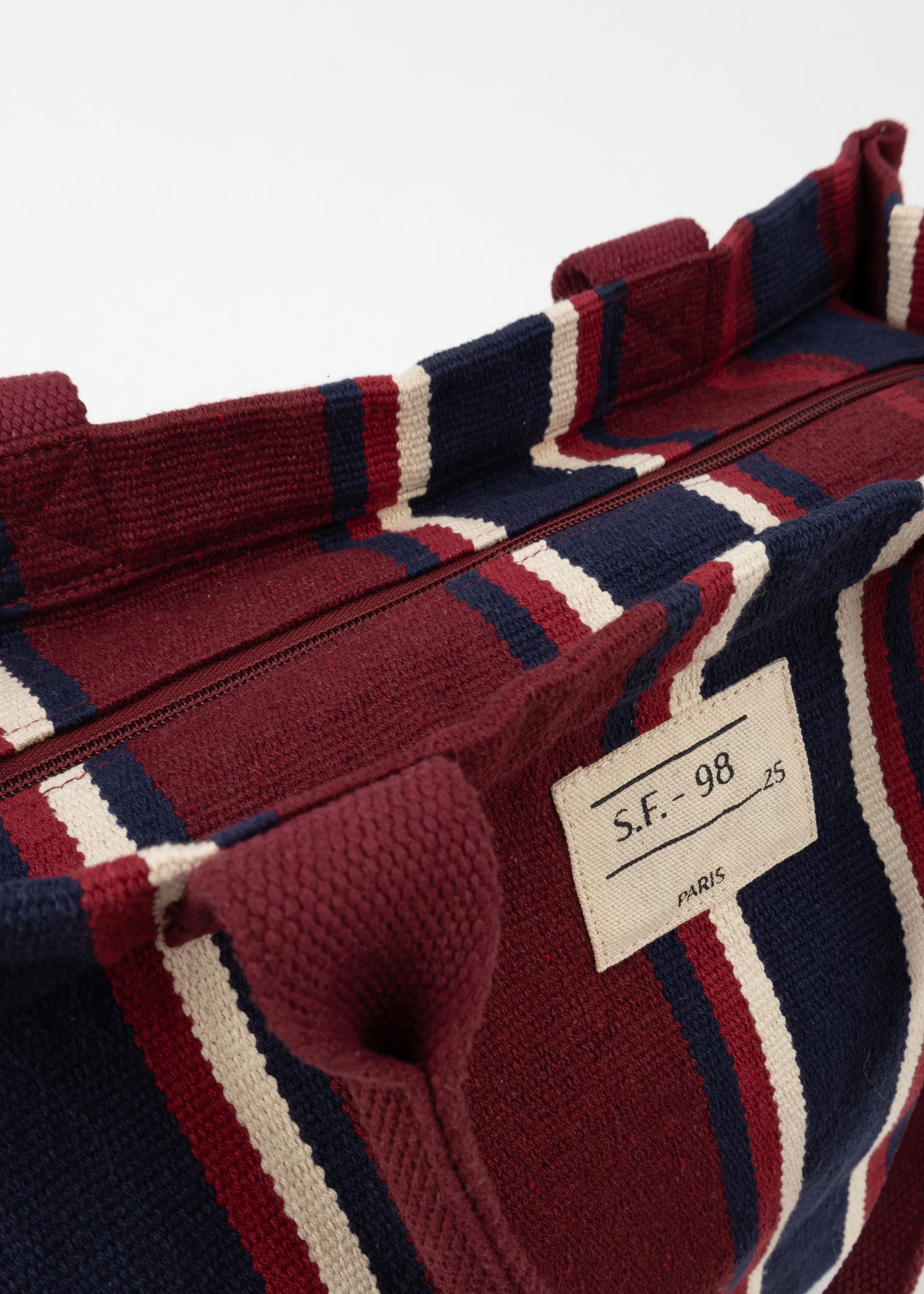 'Eliana' Striped Tote Bag