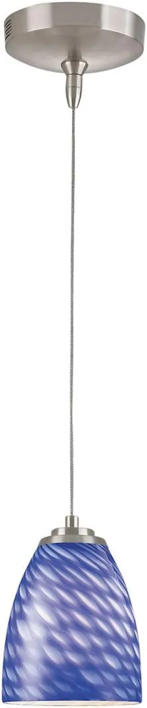 Elk Lighting PF1000/1-MR16-BN-S Pendant Light, Blue, Chrome