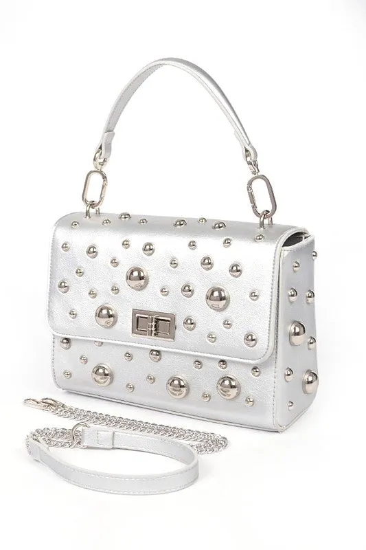 Embellished Studs Shoulder Bag