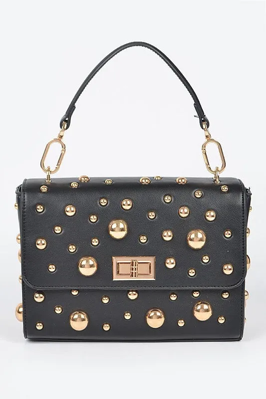 Embellished Studs Shoulder Bag