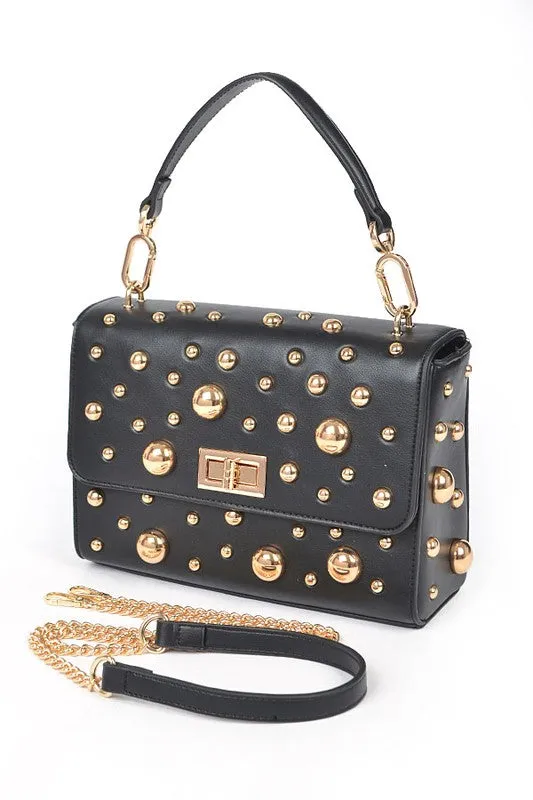 Embellished Studs Shoulder Bag