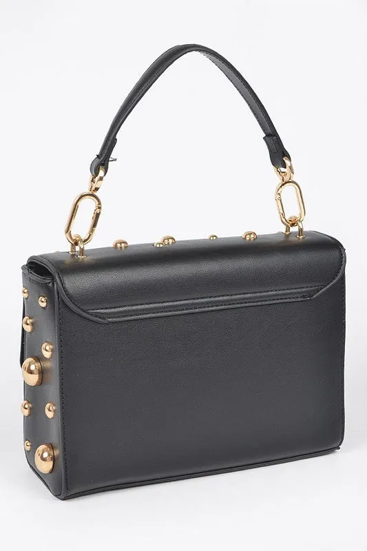 Embellished Studs Shoulder Bag