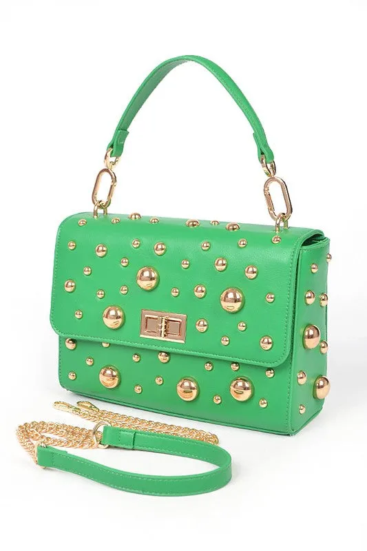 Embellished Studs Shoulder Bag