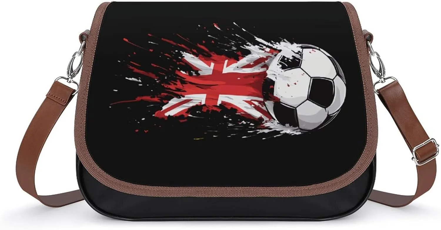 England Flag Soccer Fashion Crossbody Bags for Women Lightweight Shoulder Handbags Travel Purse with Strap Custom Gifts