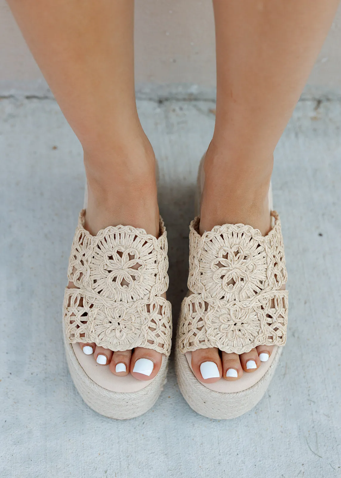 Errands Raffia Espadrille Platform Sandal