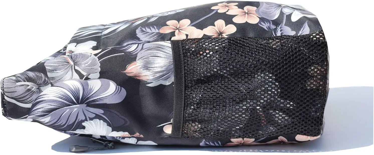 ESVAN Original Floral Tote Bag Large Shoulder Bag with Multi Pockets for Gym Travel Beach Daily Bags