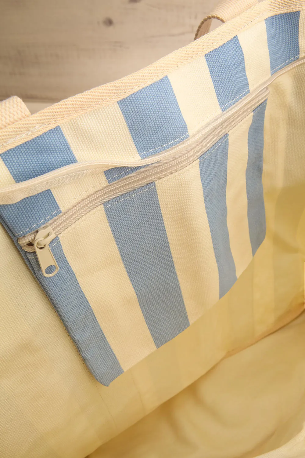Fairlight Blue | Striped Beach Tote Bag