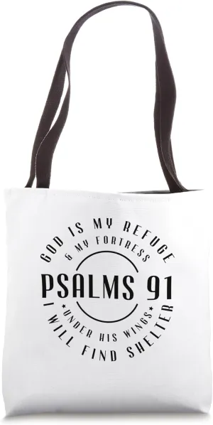 Faith Over Fear Religious Quotes Christian Bible Verse Print Tote Bag