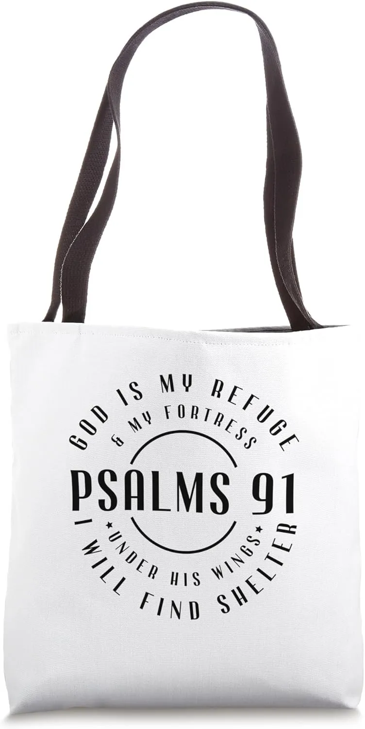 Faith Over Fear Religious Quotes Christian Bible Verse Print Tote Bag