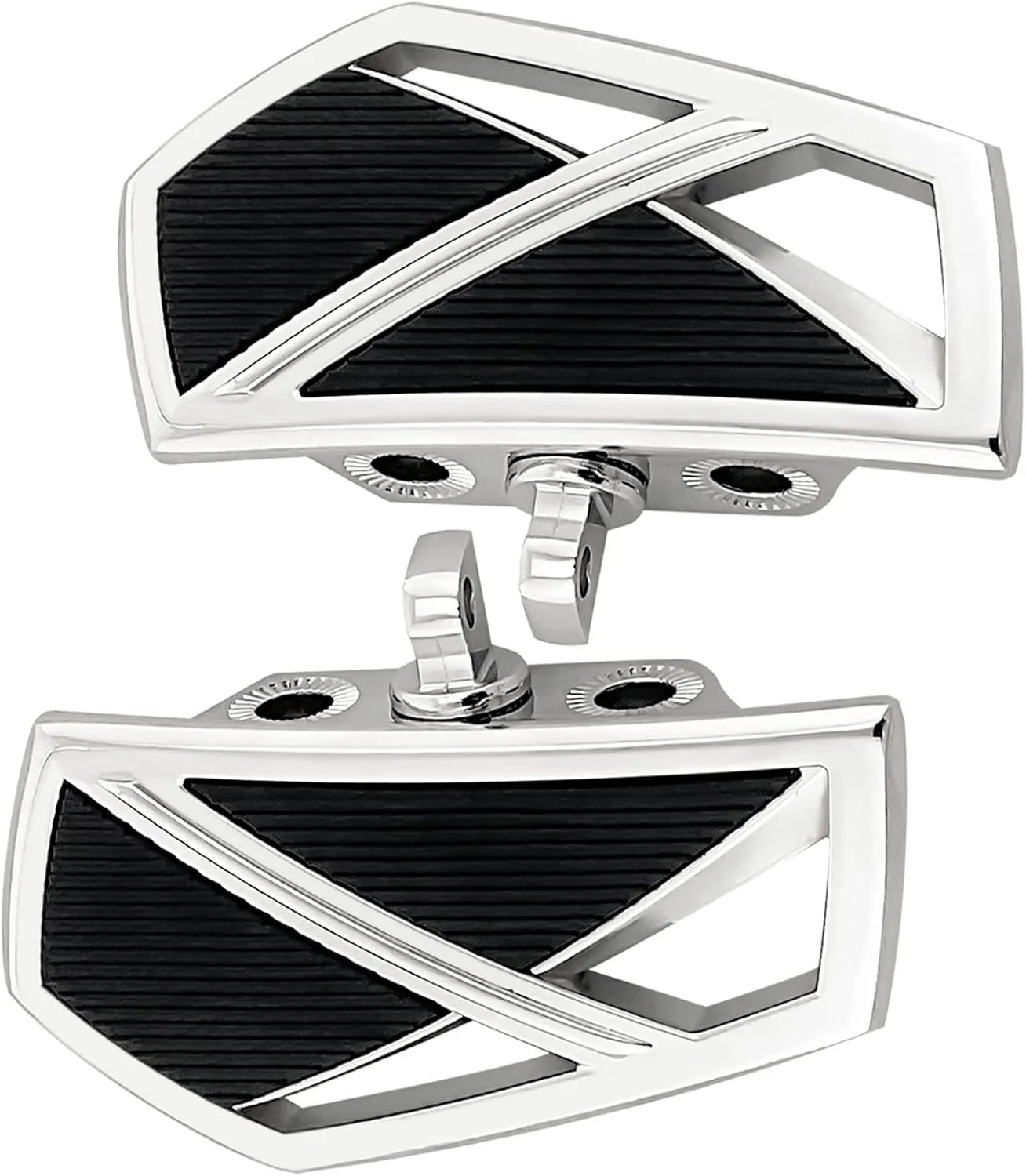 FATECIM Motorcycle Foot Pegs Pedals Rests Highway Mini Boards Driver Passenger Mini Floorboards Male Mount for Harley Dyna Fat Bob Touring Road Glide Street Glide Sportster 883 Fat Boy Chrome