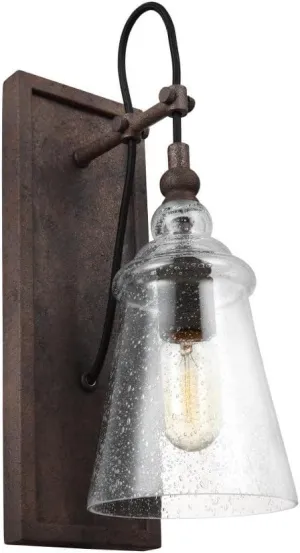 Feiss Lighting-Loras-One Light Wall Sconce in Traditional Style-5.75 Inch Wide by 17 Inch High-Dark Weathered Iron Finis