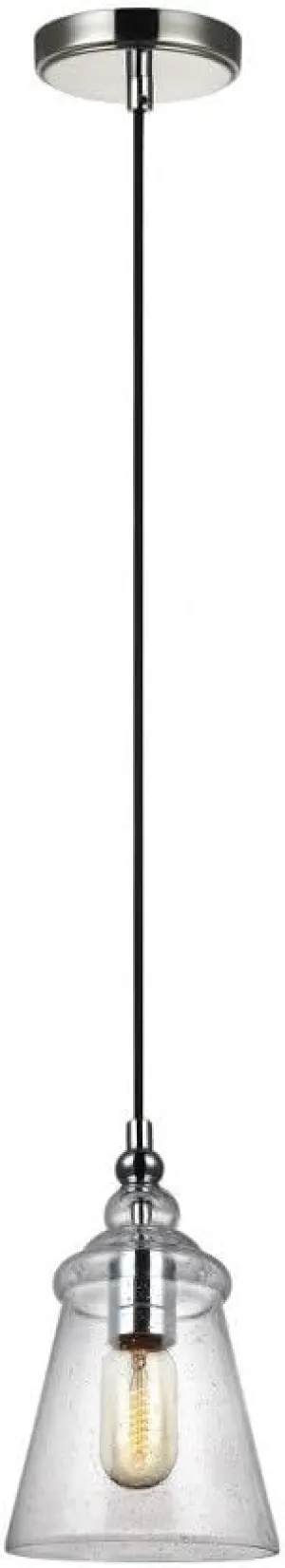 Feiss Lighting-Loras-Pendant 1 Light in Traditional Style-5.75 Inch Wide by 9.5 Inch High-Chrome Finish -Traditional