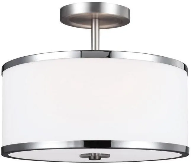 Feiss SF335SN/CH Lighting-Prospect Park-Two Light Semi-Flush Mount in Period Uptown Style-12.75 Inch Wide by 10.25 Inch High