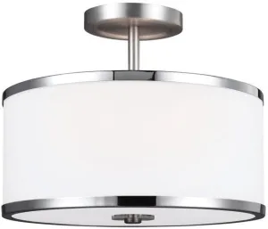 Feiss SF335SN/CH Lighting-Prospect Park-Two Light Semi-Flush Mount in Period Uptown Style-12.75 Inch Wide by 10.25 Inch High