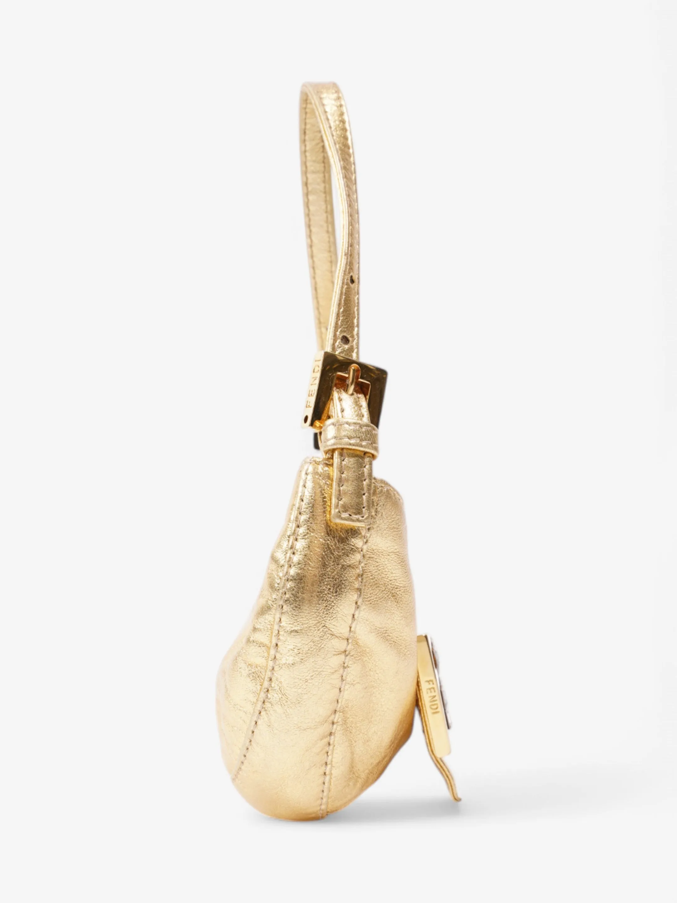 Fendi Croissant Gold / Crystal Leather Mini