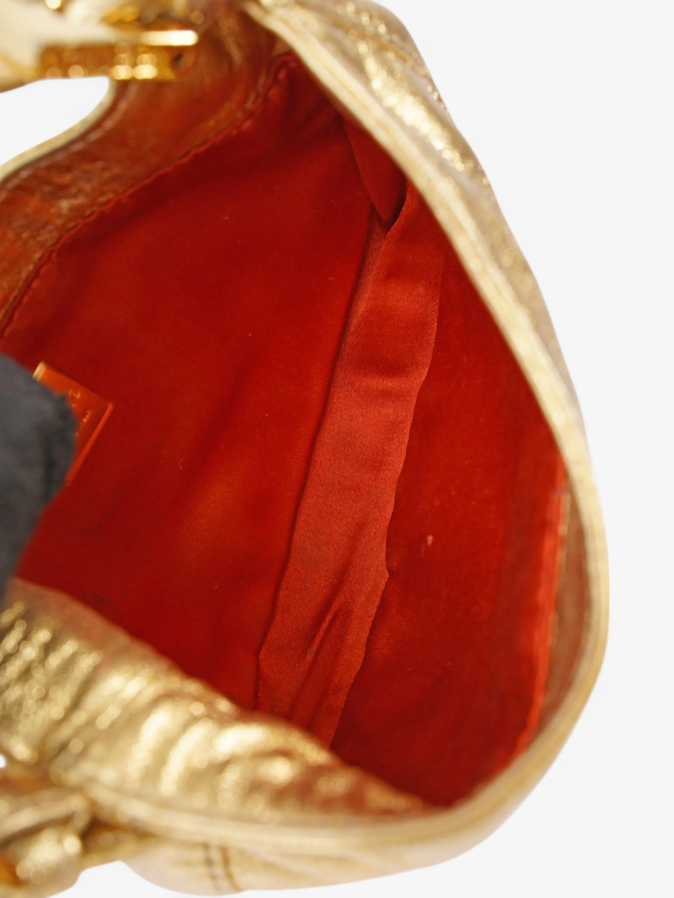 Fendi Croissant Gold / Crystal Leather Mini