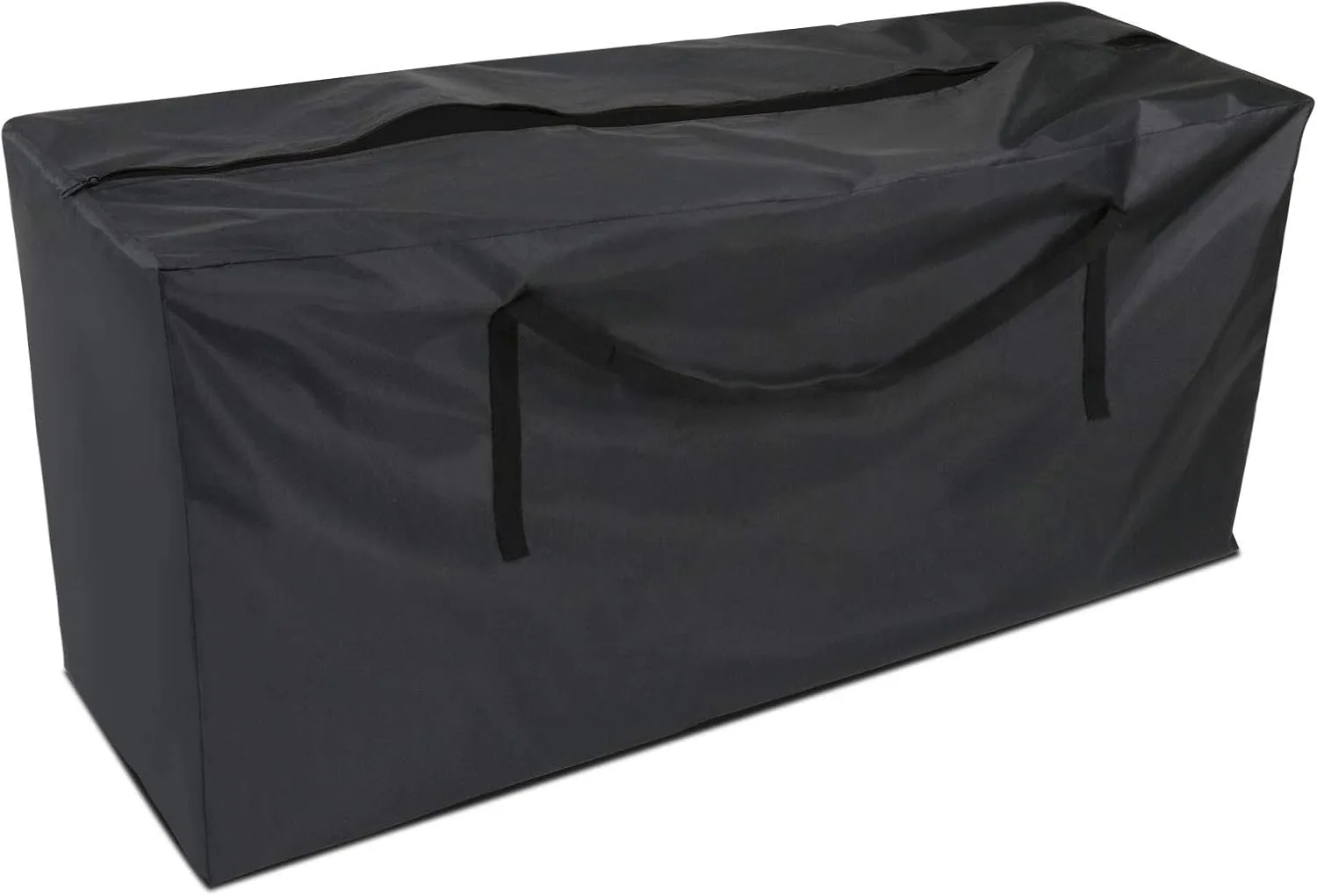 Fenghome Furniture Cushion Storage Bag, Waterproof Fabric Storage Bag with Zipper and Handles for Outdoor/Indoor Patio Furniture Clothes and Pillows and Christmas Tree, 48 x 15.3 x 21.6 Inches, Black