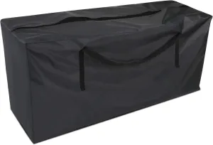 Fenghome Furniture Cushion Storage Bag, Waterproof Fabric Storage Bag with Zipper and Handles for Outdoor/Indoor Patio Furniture Clothes and Pillows and Christmas Tree, 48 x 15.3 x 21.6 Inches, Black