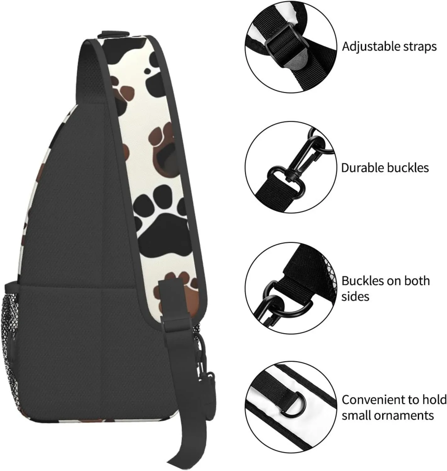 Fishing Lure Style Print Crossbody Sling Backpack For Women Men,Sling Bag Travel Hiking Chest Bag Daypack