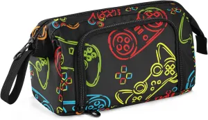 Fisyme Video Game Pencil Case Large Capacity Pencil Pouch Pen Box Bag Big Makeup Pencil Case Organizer